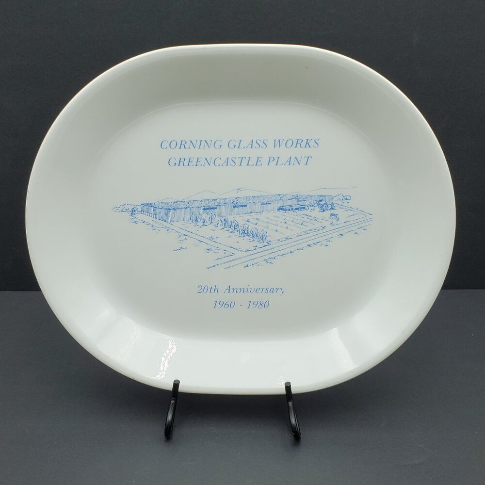 Corelle Corning Glass Works Greencastle Plant 20th Anniversary Collector Plate